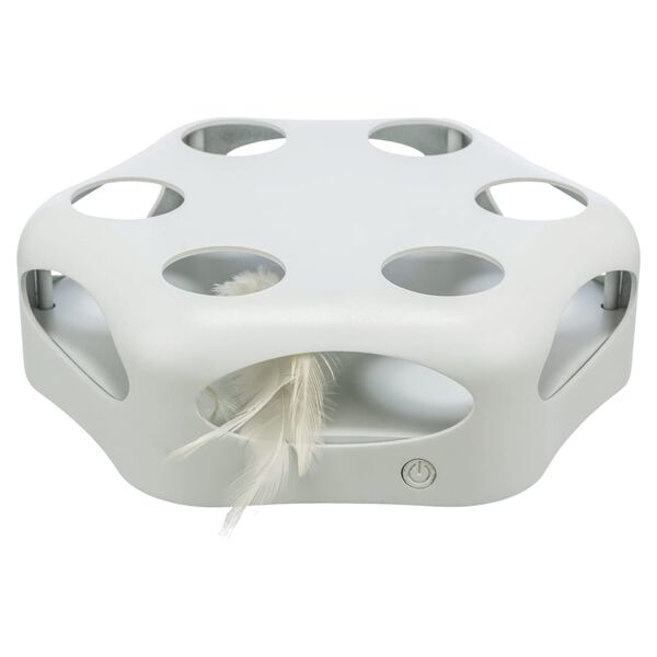 TRIXIE Katzenspielzeug Turning Feather Grau