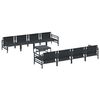vidaXL Garten-Sofa-Set mit Kissen 9 pcs Anthrazit Stahl & Stoff
