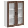 vidaXL Wandglas-Schrank LUCCA Brauneiche 80 x 31 x 100 cm