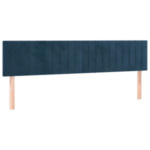 vidaXL Kopfteile 2 Stk. Dunkelblau 100x5x78/88 cm Samt