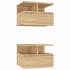 vidaXL Nachttische 2Stk. H&auml;ngend Sonoma-Eiche 40x31x27cm Holzwerkstoff
