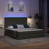 vidaXL Bett mit Stauraum und LED Dunkelgrau 160 x 200 cm Polyester