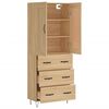 vidaXL Highboard Sonoma-Eiche 69,5x34x180 cm Holzwerkstoff