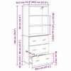vidaXL Highboard mit Schubladen Artisan-Eiche 69,5 x 34 x 180 cm
