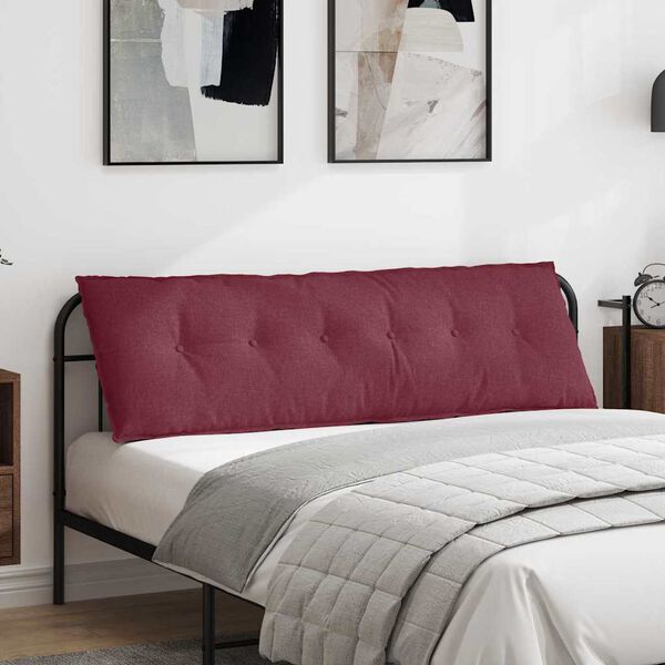 vidaXL R&uuml;ckenkissen Weinrot 160 x 19 x 50 cm Stoff