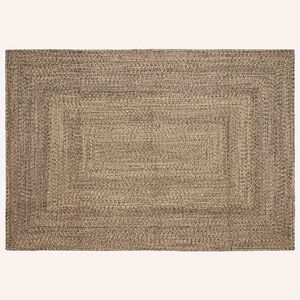 vidaXL Bereichsteppich Nat&uuml;rlich und Schwarz 160 x 230 cm Jute