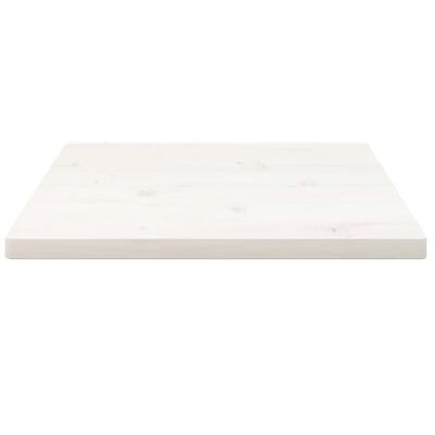 vidaXL Tischplatte Weiß 50x50x2,5 cm Massivholz Kiefer Quadratisch