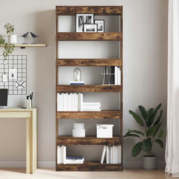 vidaXL B&uuml;cherregal Ger&auml;ucherte Eiche 80 x 30 x 198 cm Holzwerkstoff