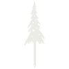 vidaXL Gartenstecker 20 x 6 cm Stahl Wei&szlig;