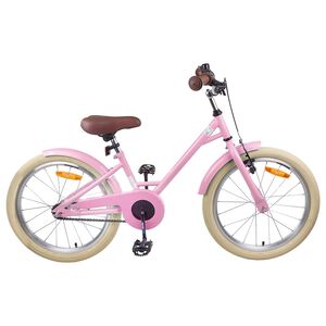 vidaXL Kinderfahrrad 18 Zoll f&uuml;r 5-7 Jahre alt Hellrosa
