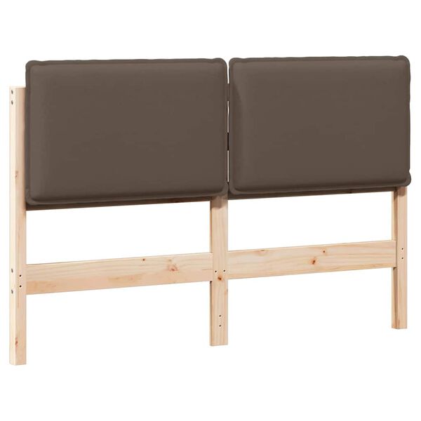 vidaXL Gepolstertes Kopfteil Nat&uuml;rlich und Hellgrau 160 cm