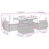 vidaXL 6-tlg. Garten-Sofagarnitur mit Kissen Beige Poly Rattan