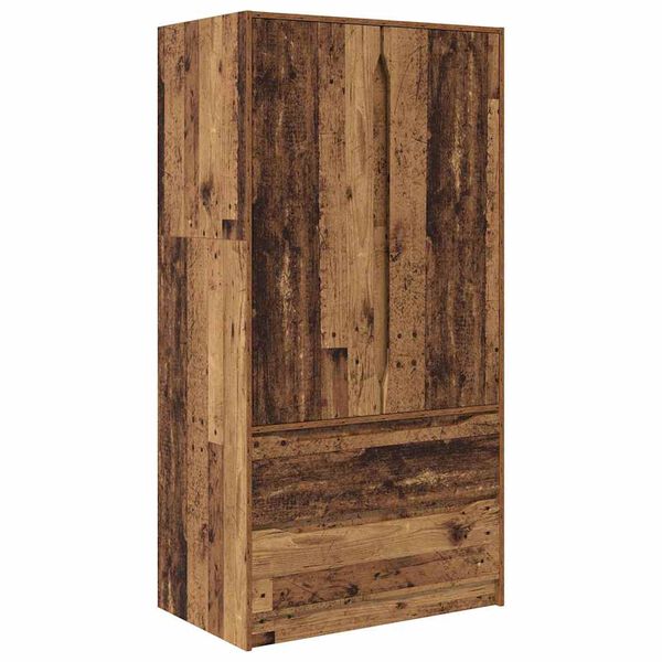 vidaXL Schrank mit Schubladen Altholz 79,5 x 49 x 156 cm Holzwerkstoff