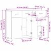 vidaXL Sideboard mit Regal Altholz 88,5 x 30,5 x 73 cm Holzwerkstoff