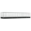 vidaXL Voliere mit Erweiterung Silbern 1139x307x212 cm Stahl