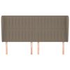 vidaXL Kopfteil mit Ohren Taupe 183x23x118/128 cm Stoff