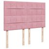 vidaXL Boxspringbett mit Matratze Rosa 160x200 cm Samt