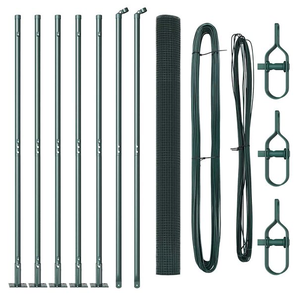 vidaXL Zaunpfosten Gr&uuml;n 10 x 1,4 m (19 x 19 mm Drahtgewebe)