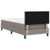 vidaXL Boxspringbett mit Matratze mit LED Taupe 90 x 200 cm Stoff
