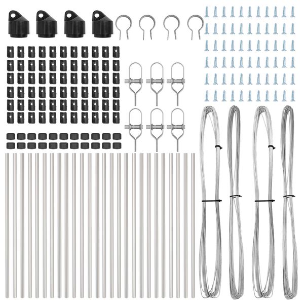 vidaXL Zaunpfosten Sonstiges 26 pcs Grau 3,2 x 3,2 x 100 cm Stahl