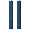 vidaXL LED Kopfteil Dunkelblau 163x16x118/128 cm Samt