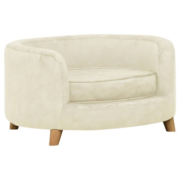 vidaXL Hundesofa Creme 69x69x36 cm Pl&uuml;sch