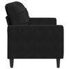 vidaXL 2-Sitzer-Sofa Schwarz 140 cm Samt