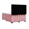 vidaXL Boxspringbett mit Matratze Rosa 140x190 cm Samt