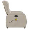 vidaXL Massagesessel Elektrisch Beige Mikrofasergewebe