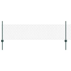 vidaXL Zaun mit Pfosten Gr&uuml;n