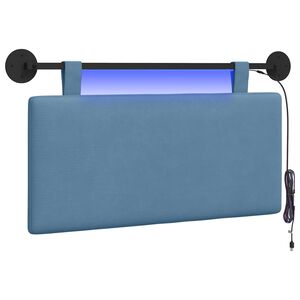 vidaXL H&auml;ngendes Kopfteil Blau Cordstoff