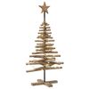 vidaXL Weihnachtsbaum mit Ständer Braun 120 cm Massivholz Teak