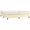 vidaXL Boxspringbettgestell Creme 200x200 cm Kunstleder