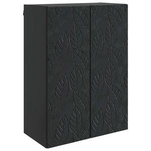 vidaXL Wandschrank Schwarz 66 x 34,5 x 90 cm Holzwerkstoff