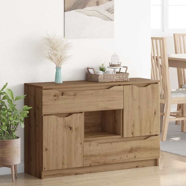 vidaXL Sideboard Artisan-Eiche 100 x 30 x 65,6 Holzwerkstoff