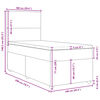 vidaXL Boxspringbett mit Matratze Hellgrau 100x200 cm Stoff