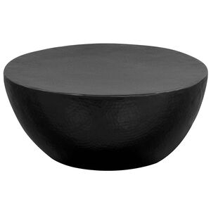 vidaXL Couchtisch aus Geh&auml;mmertem Aluminium 70x30 cm Schwarz