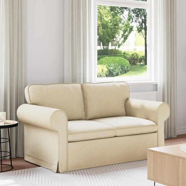 vidaXL Sofa Creme 155 x 82 x 80 cm Stoff