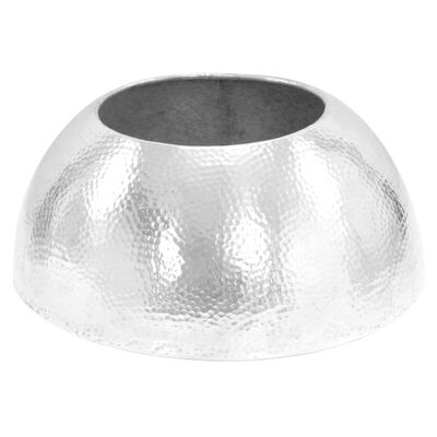 vidaXL Couchtisch aus Gehämmertem Aluminium 70 x 30 cm Silbern