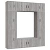 vidaXL 8-tlg. TV-Schrank-Set Grau Sonoma Holzwerkstoff