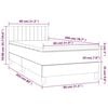 vidaXL Boxspringbett mit Matratze Dunkelbraun 80x200 cm Stoff