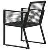 vidaXL 5-tlg. Garten-Essgruppe PVC Rattan Schwarz