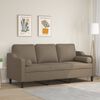 vidaXL 3-Sitzer-Sofa mit Kissen Taupe 180 cm Stoff