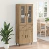 vidaXL Highboard mit Schubladen 2 pcs Artisan-Eiche Holzwerkstoff