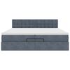 vidaXL Ottoman-Bett mit Matratze Dunkelgrau 200x200 cm Samt