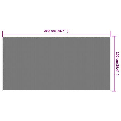 vidaXL Outdoor-Teppich Grau und Weiß 100x200 cm Beidseitig Nutzbar
