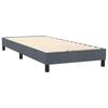 vidaXL Boxspringbett mit Matratze & LED Dunkelgrau 100x220 cm Samt