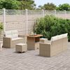 vidaXL Gartensofa-set mit Kissen 8 pcs Beige Poly-Rattan