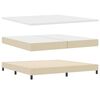 vidaXL Boxspringbett mit Matratze Creme 200 x 200 cm Stoff