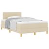 vidaXL Boxspringbett mit Matratze Creme 120 x 200 cm Stoff